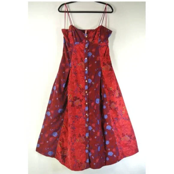 NEW Free People Gail Midi Dress Size M #2020 - Picture 5 of 9